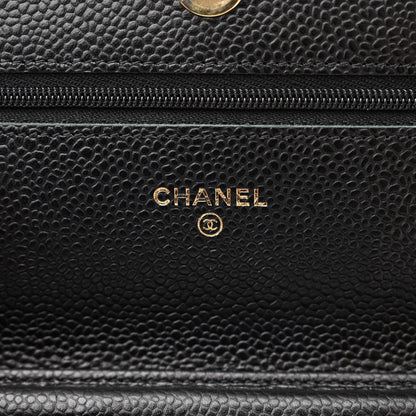 Chanel Caviar Quilted Wallet On Chain WOC Black 6 of 12