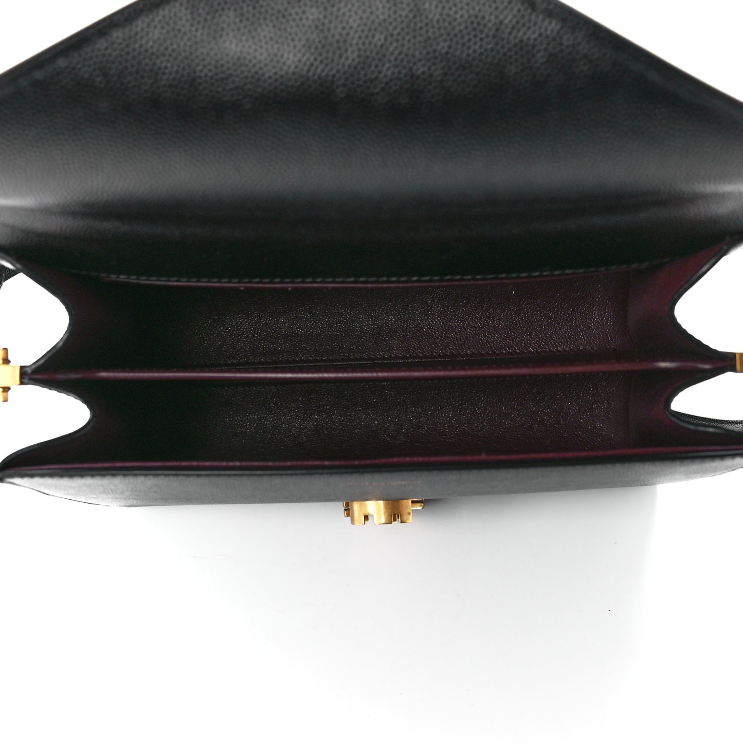 Grain de Poudre Medium Classic Monogram Cassandra Top Handle Black Rouge Legion