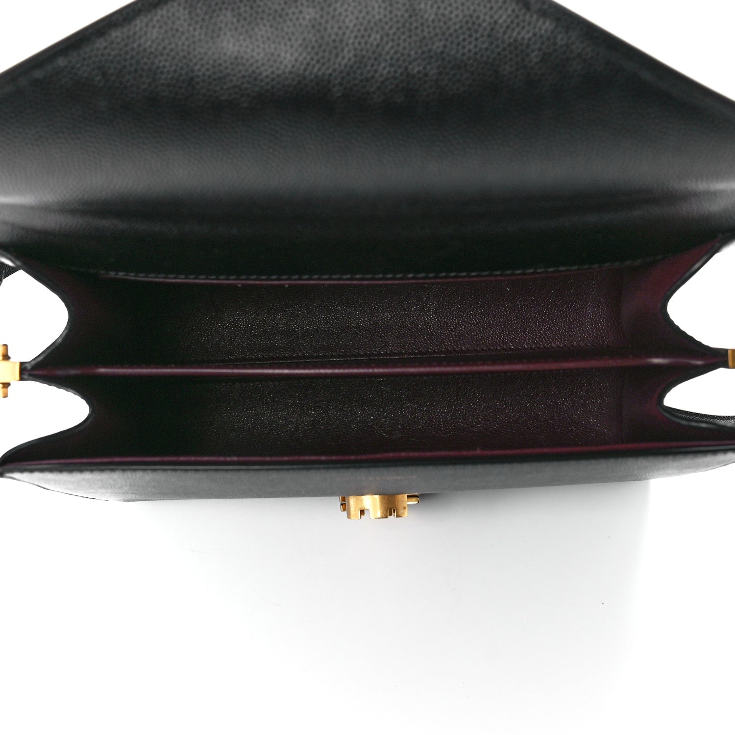 Saint Laurent Grain de Poudre Medium Classic Monogram Cassandra Top Handle Black Rouge Legion 5 of 12