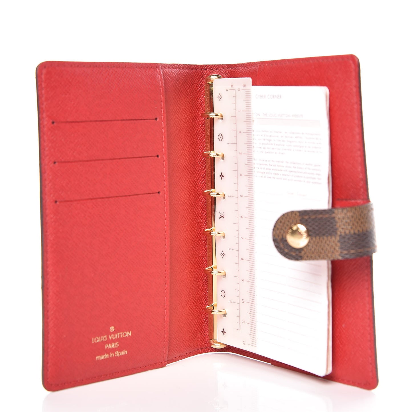 Damier Ebene Patch Small Ring Agenda Cover