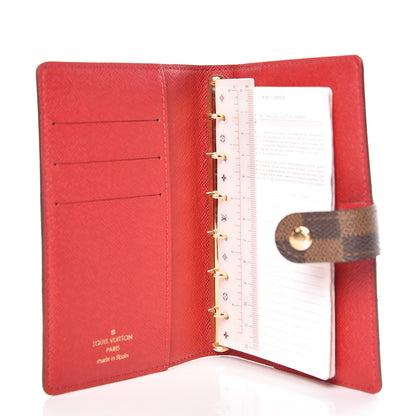 Louis Vuitton Damier Ebene Patch Small Ring Agenda Cover 5 of 6