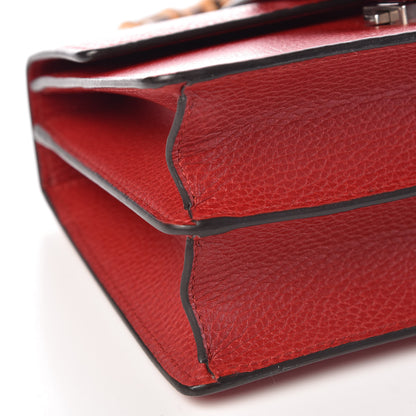 Gucci Dollar Calfskin Crystal Web Mini Dionysus Bamboo Top Handle Bag Hibiscus Red 9 of 10