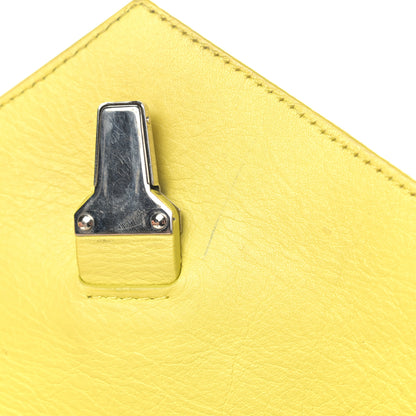 Balenciaga Calfskin Papier Sight Clutch Jaune Poussin 10 of 13