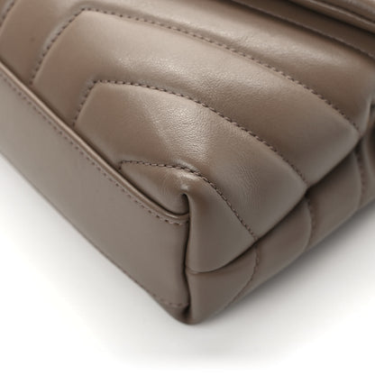 Saint Laurent Calfskin Y Quilted Monogram Toy Loulou Crossbody Bag Taupe 10 of 11