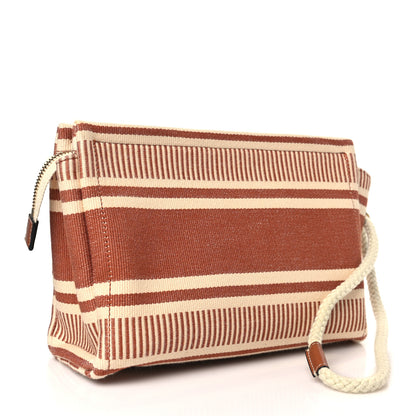 Celine Textile Striped Logo Thais Pouch Sienna 3 of 10