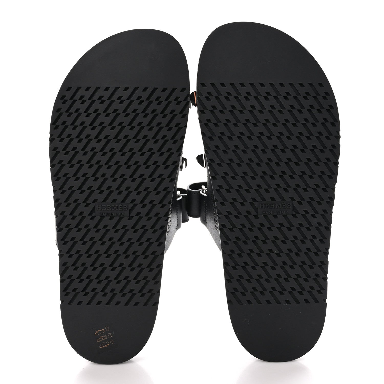 Hermes Calfskin Medor Studded Womens Chypre Sandals 40 Black 5 of 9