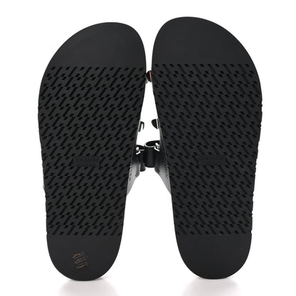 Hermes Calfskin Medor Studded Womens Chypre Sandals 40 Black 5 of 9