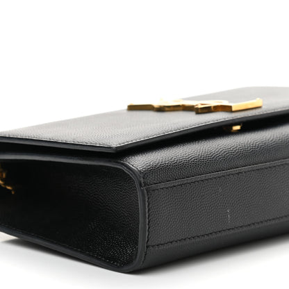 Saint Laurent Grain De Poudre Small Monogram Kate Satchel Black 8 of 12