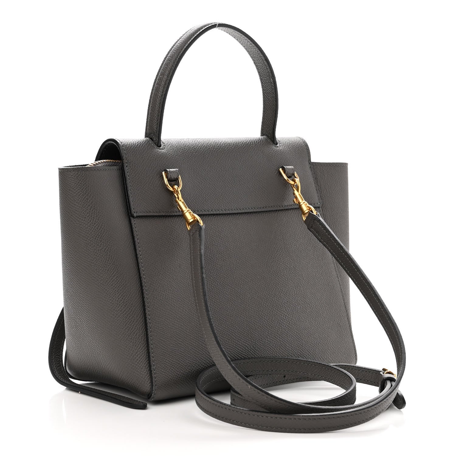 Celine Grained Calfskin Nano Belt Bag Grey 2 of 11