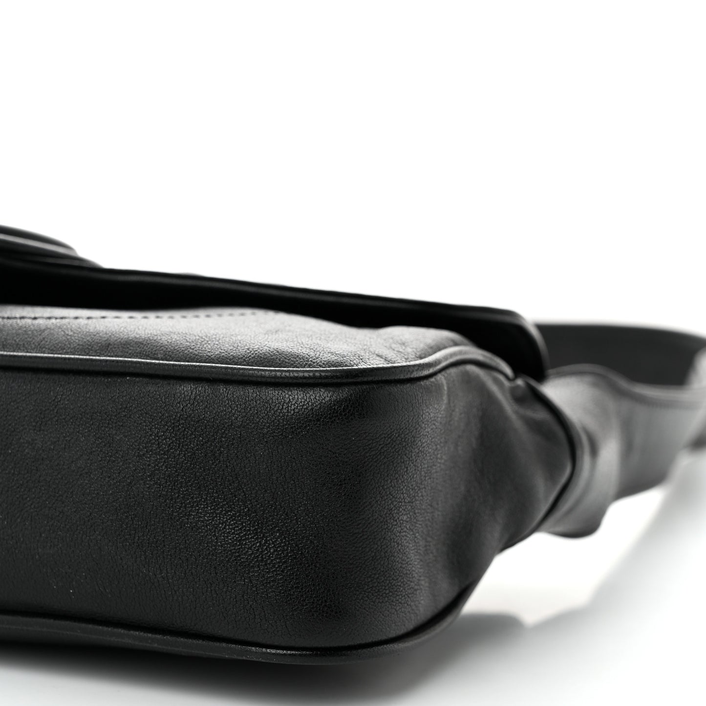 Goatskin Small GG Monochrome Aphrodite Shoulder Bag Black