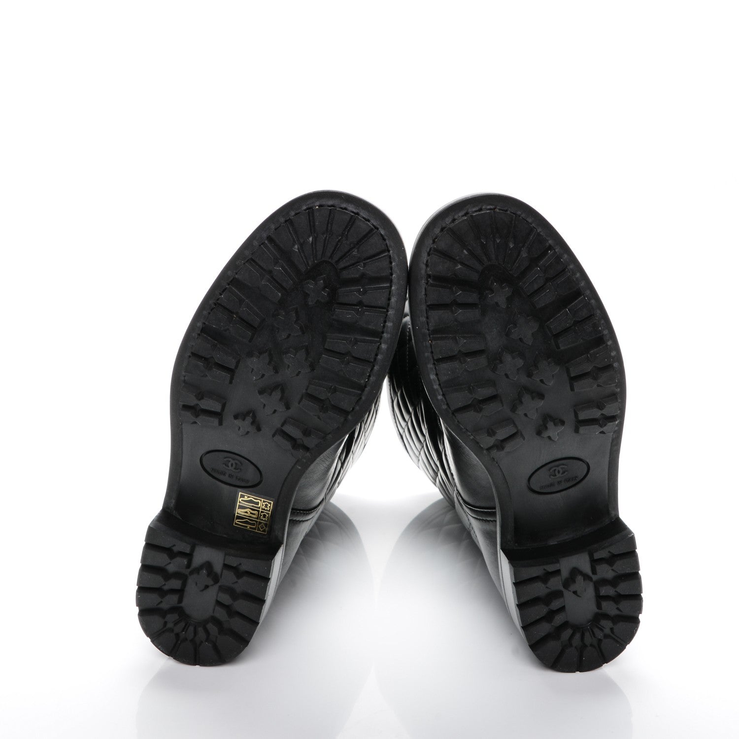 Chanel Calfskin Quilted Shearling Boots 39 Black 5 of 7