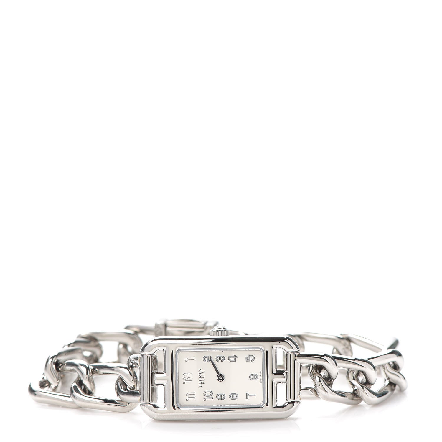 Hermes Stainless Steel 17mm Nantucket Quartz Watch 2 of 7