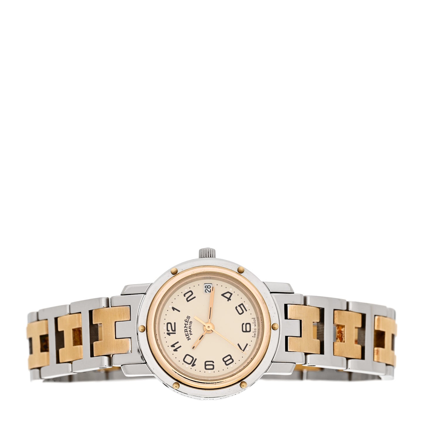 Stainless Steel 24mm Clipper Quartz Watch Gold