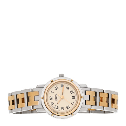 Hermes Stainless Steel 24mm Clipper Quartz Watch Gold 2 of 4