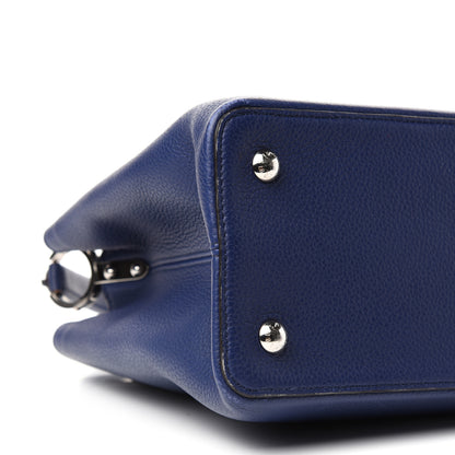 Louis Vuitton Taurillon Capucines MM Indigo 7 of 9