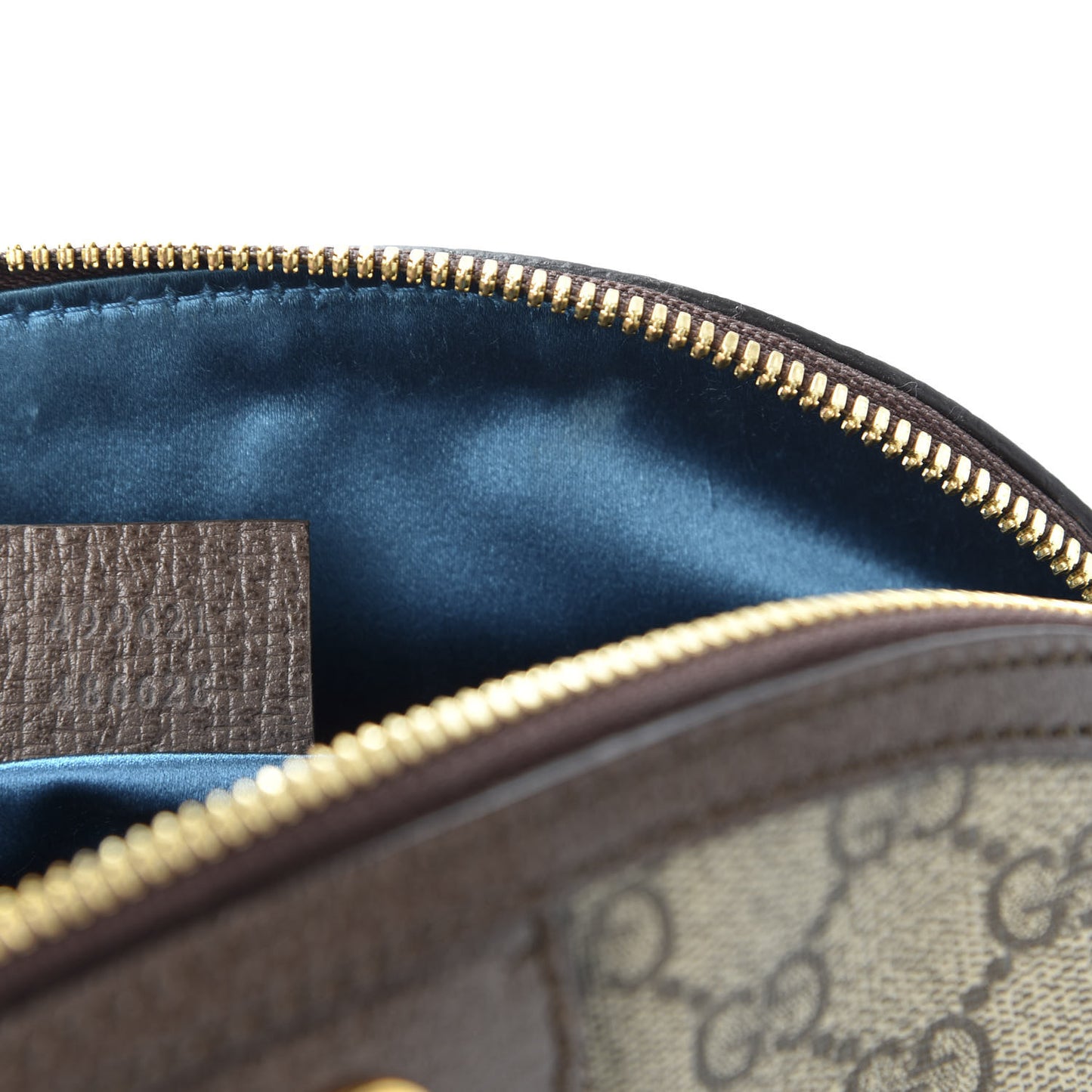 GG Supreme Monogram Textured Dollar Calfskin Web Small Ophidia Dome Shoulder Bag Beige Ebony New Acero