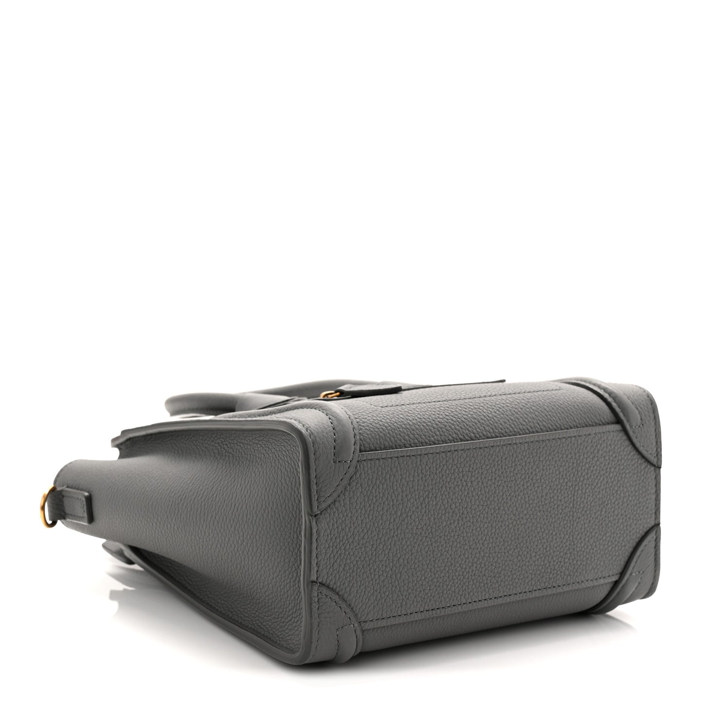 Drummed Calfskin Nano Luggage Kohl