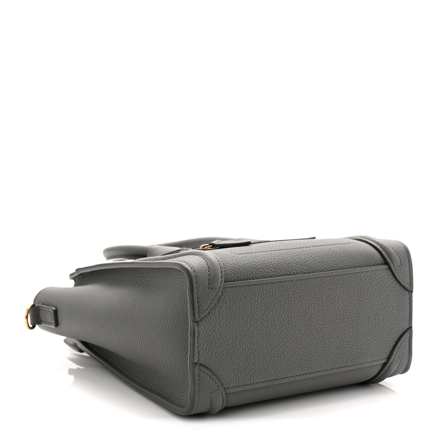 Celine Drummed Calfskin Nano Luggage Kohl 4 of 11