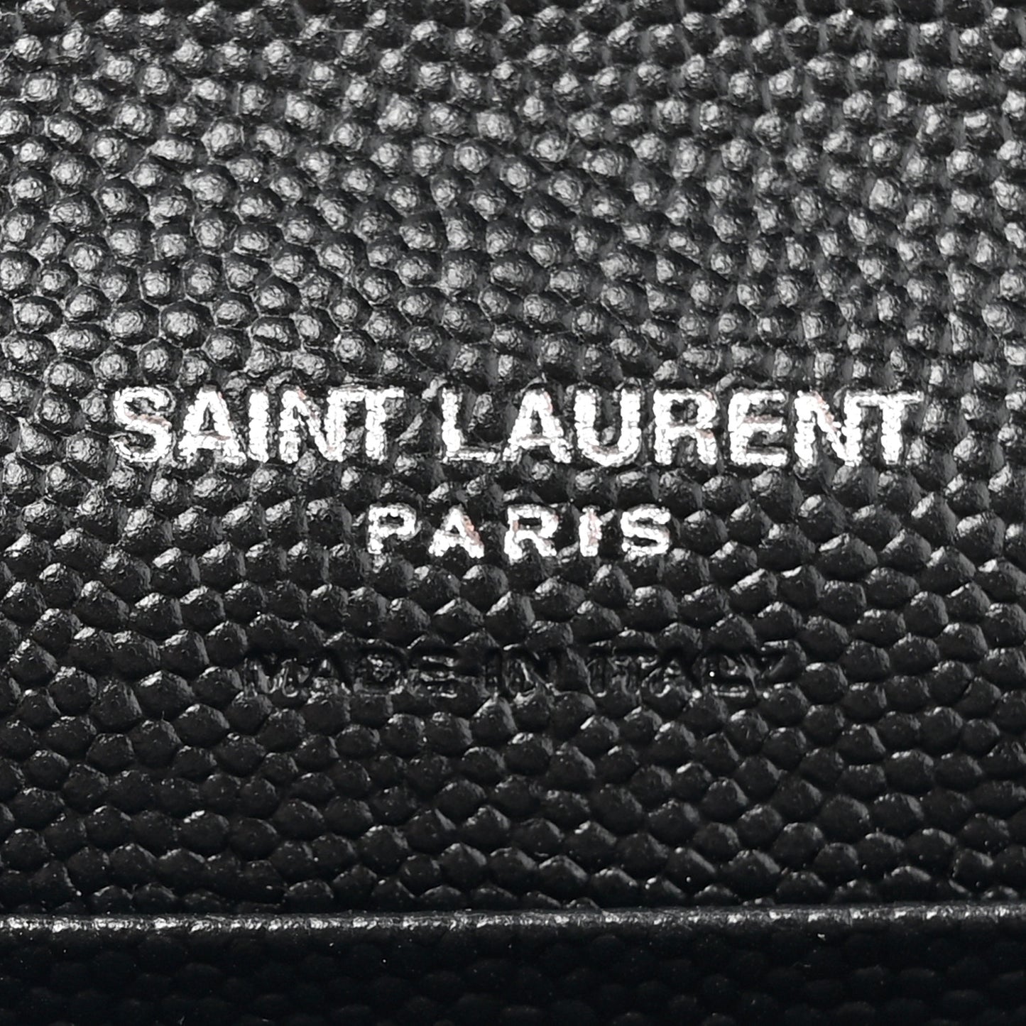 Grain De Poudre Matelasse Chevron Small Monogram Envelope Wallet Black