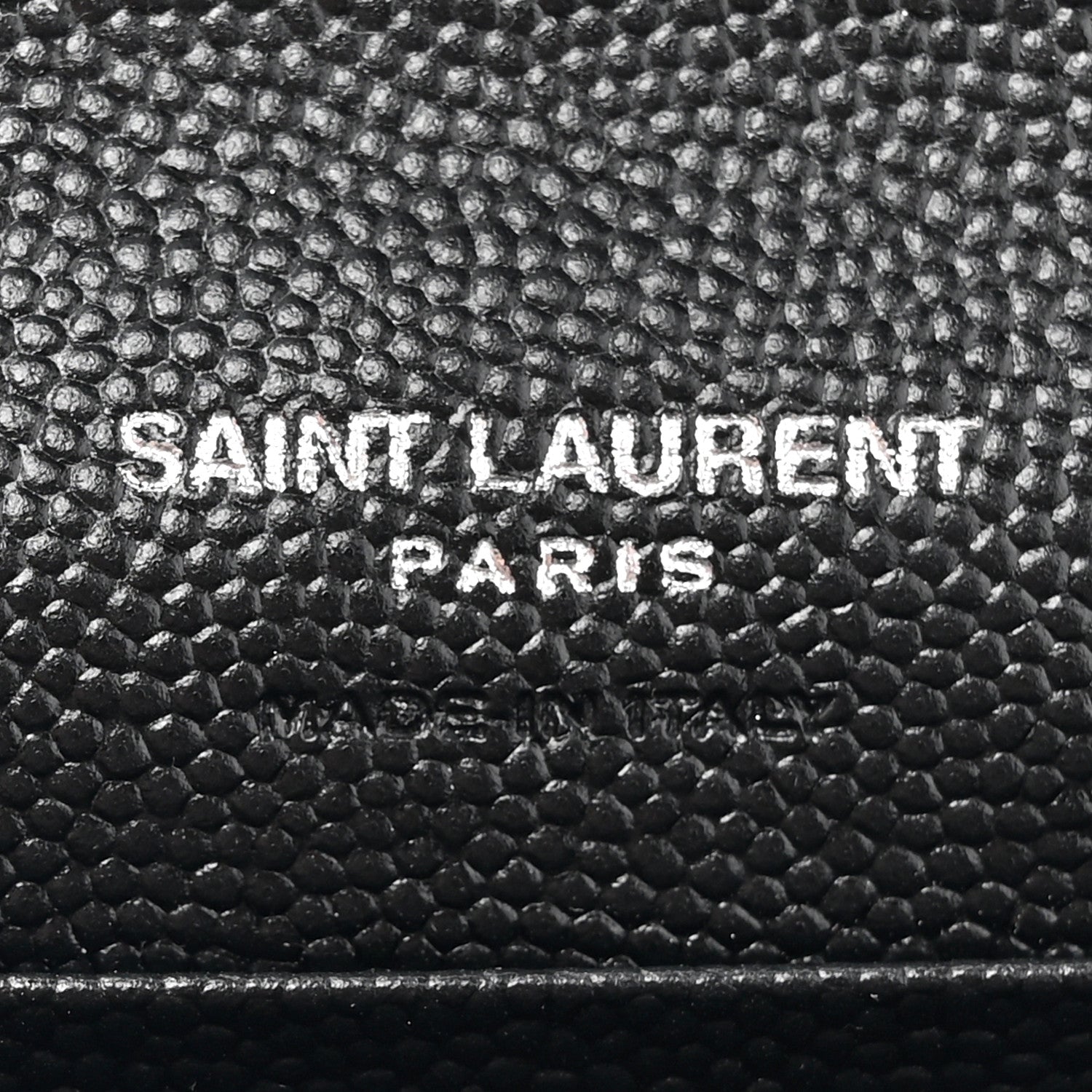 Saint Laurent Grain De Poudre Matelasse Chevron Small Monogram Envelope Wallet Black 6 of 8