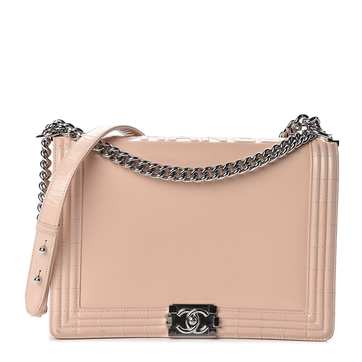 Chanel Glazed Calfskin Large Boy Flap Light Pink 1 of 10