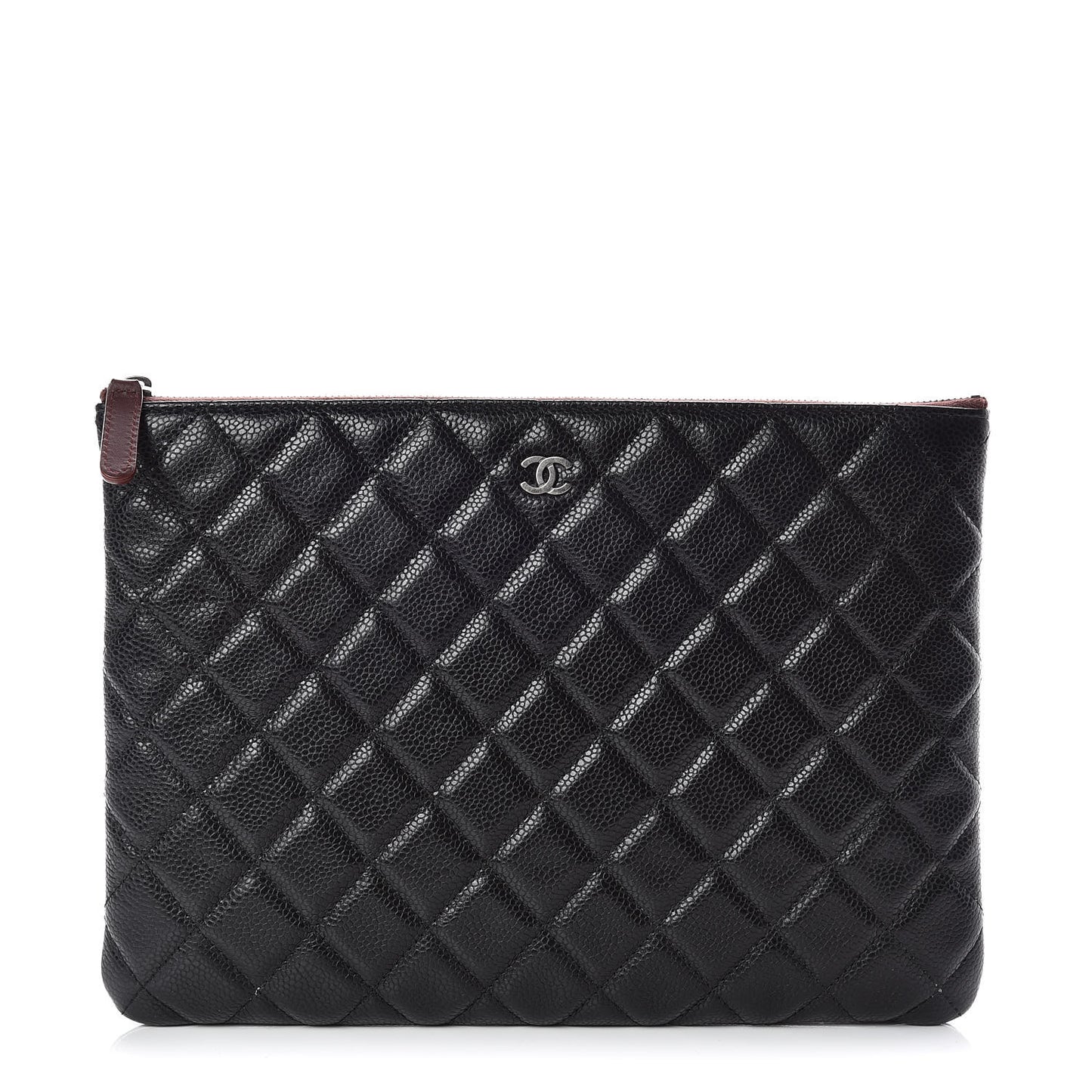 Caviar Quilted Medium Cosmetic Case Black