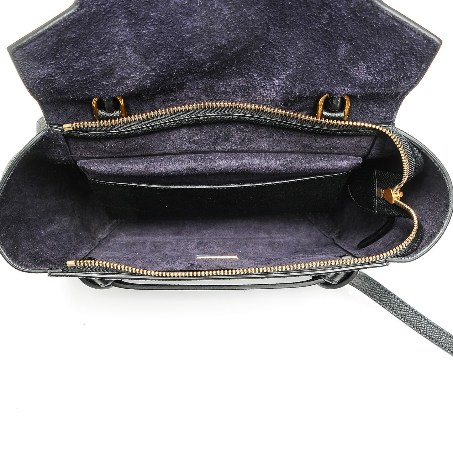 Grained Calfskin Micro Belt Bag Black