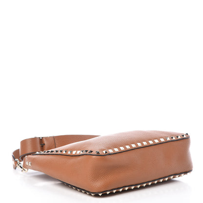 Valentino Garavani Pebbled Calfskin Small Rockstud Flip-Lock Messenger Bag Light Cuir 4 of 10