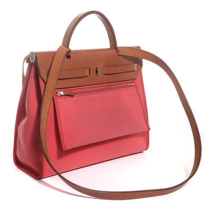 Hermes Vache Hunter Toile Herbag Zip 31 PM Rose Jaipur 4 of 12