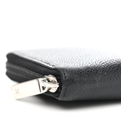 Chanel Caviar Large Timeless CC Zip Around Wallet Black 9 of 12