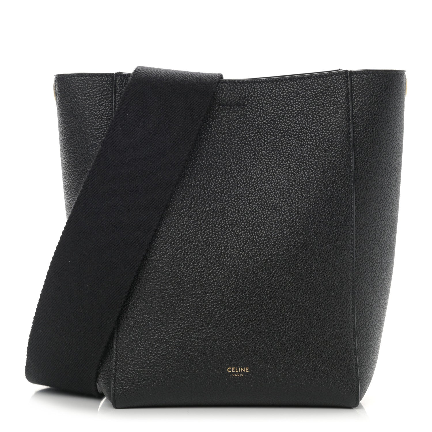Celine Soft Grained Calfskin Small Sangle Bucket Bag Black 1 of 11