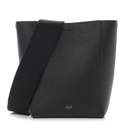 Celine Soft Grained Calfskin Small Sangle Bucket Bag Black 1 of 11