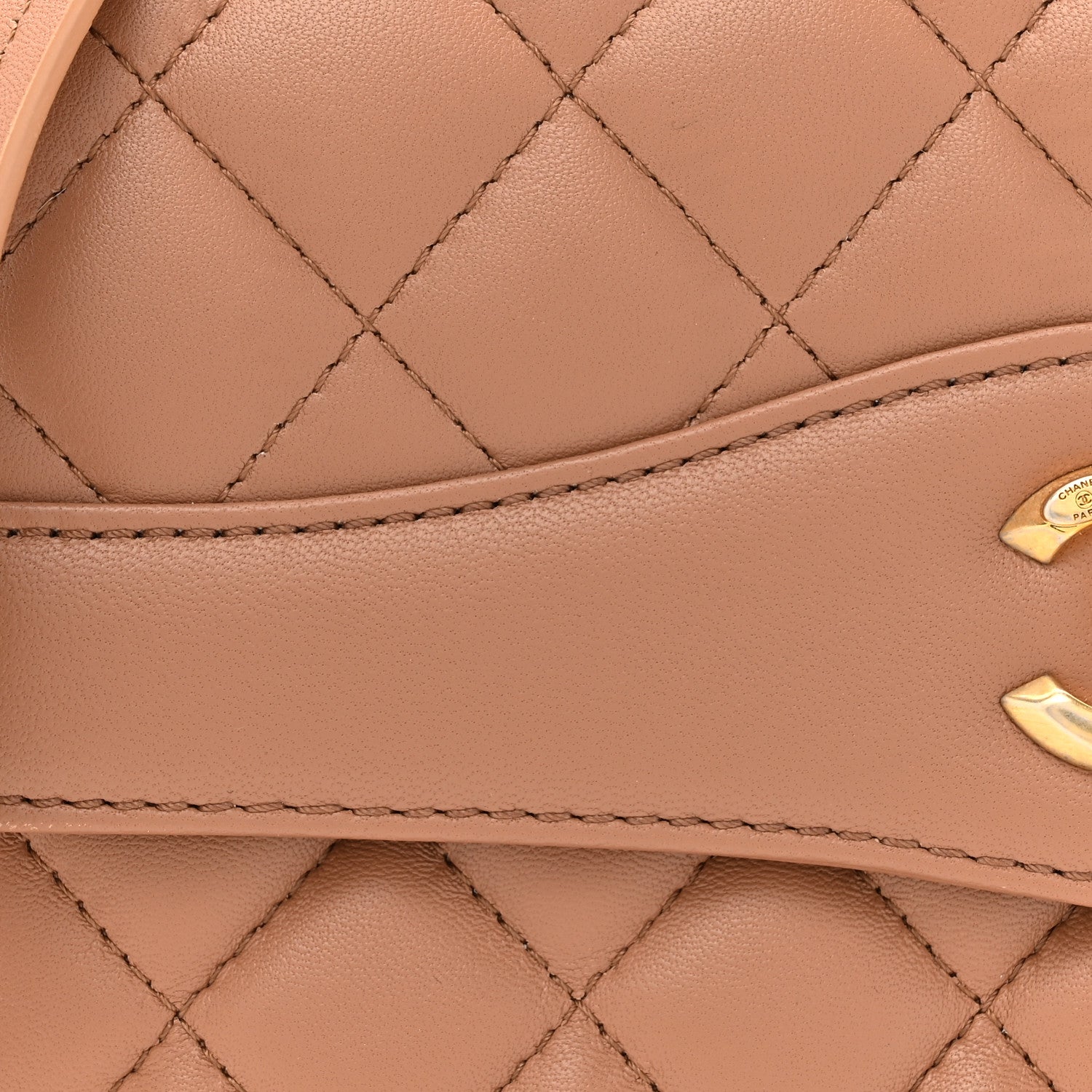 Chanel Lambskin Quilted Medium Coco Vintage Flap Beige 9 of 17