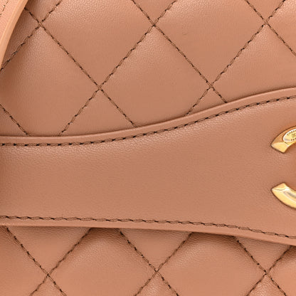 Chanel Lambskin Quilted Medium Coco Vintage Flap Beige 9 of 17