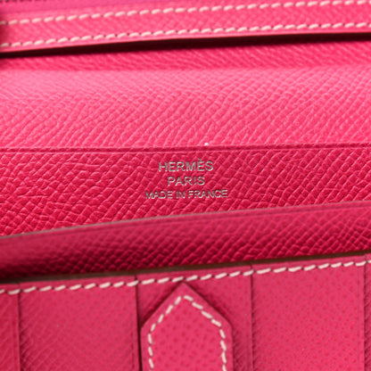 Hermes Epsom Bearn Gusset Wallet Rose Tyrien 6 of 6