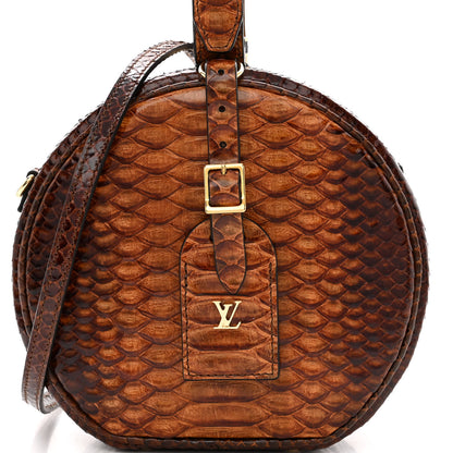 Louis Vuitton Snakskin Petite Boite Chapeau Brown 7 of 15