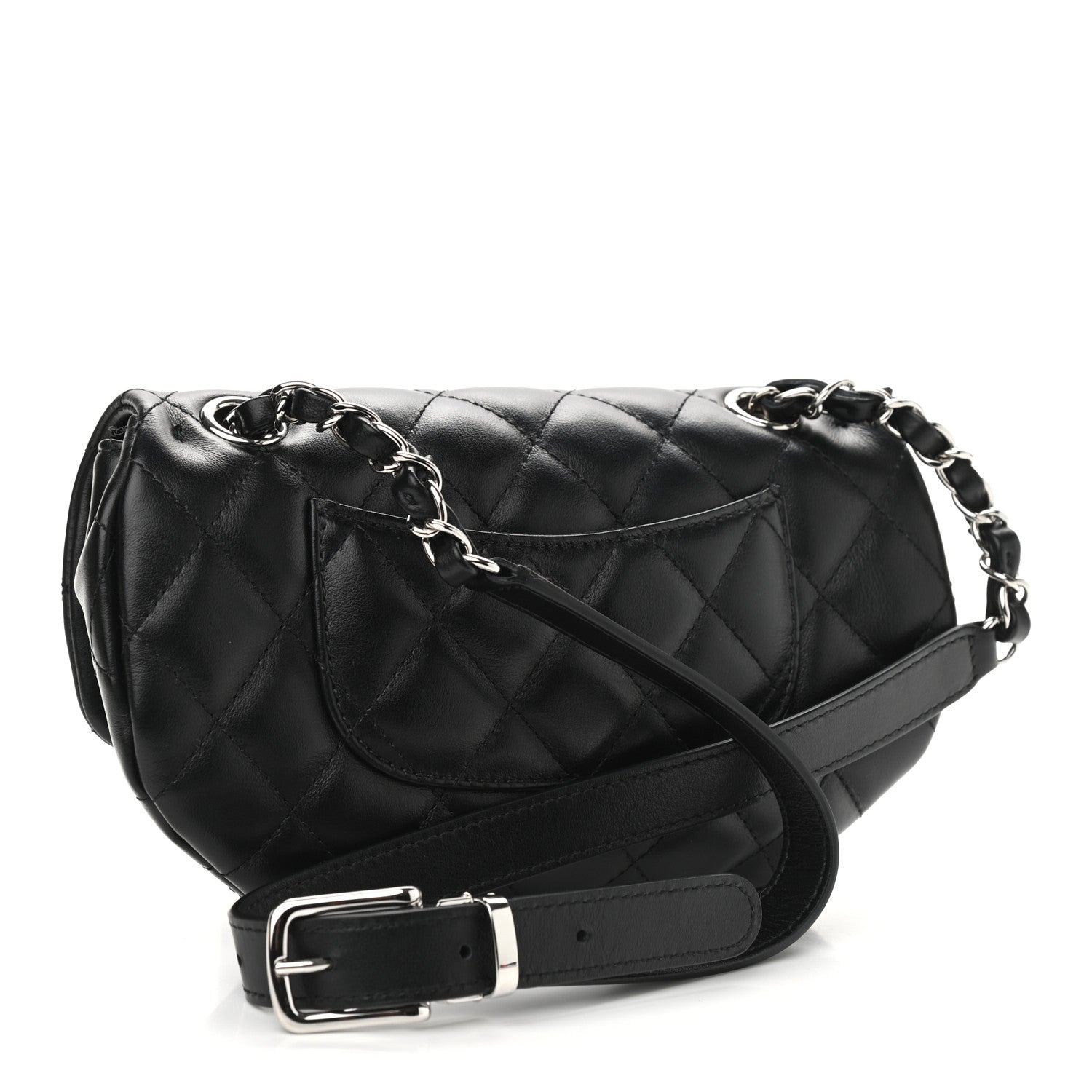 Chanel Calfskin Quilted CC Uniform Flap Belt Bag Black 3 of 9