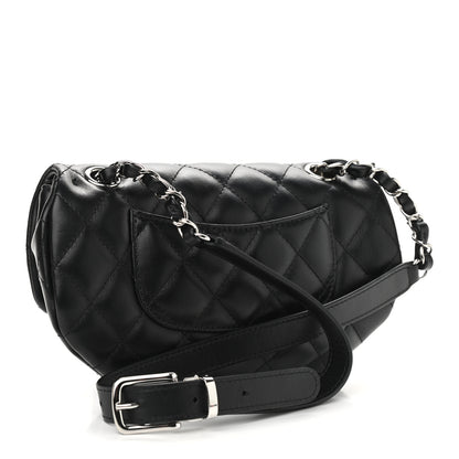 Chanel Calfskin Quilted CC Uniform Flap Belt Bag Black 3 of 9