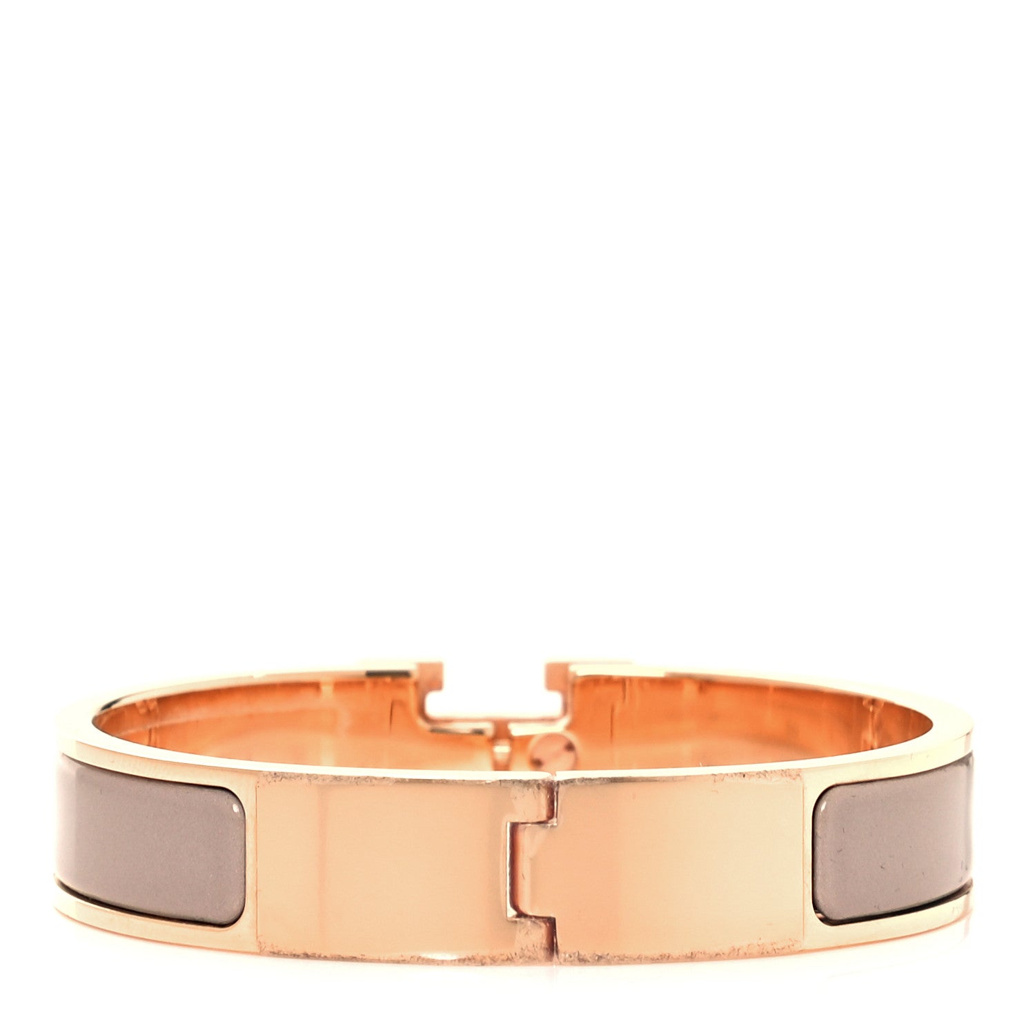 Hermes Enamel Clic Clac H Narrow Bracelet PM Marron Glace 3 of 6
