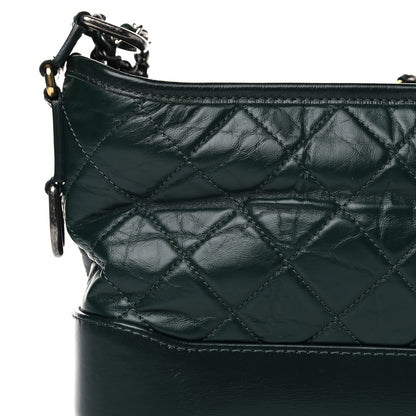 Chanel Aged Calfskin Quilted Small Gabrielle Hobo Dark Green 8 of 13