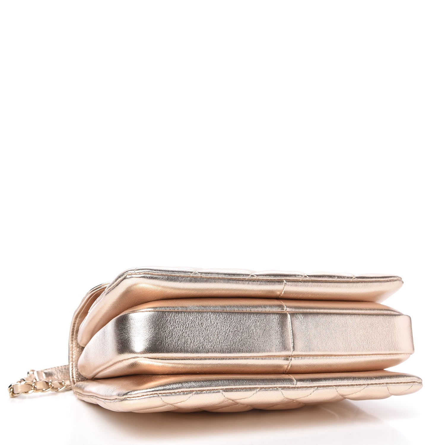Chanel Metallic Lambskin Quilted Small Trendy CC Flap Dual Handle Bag Gold 4 of 11