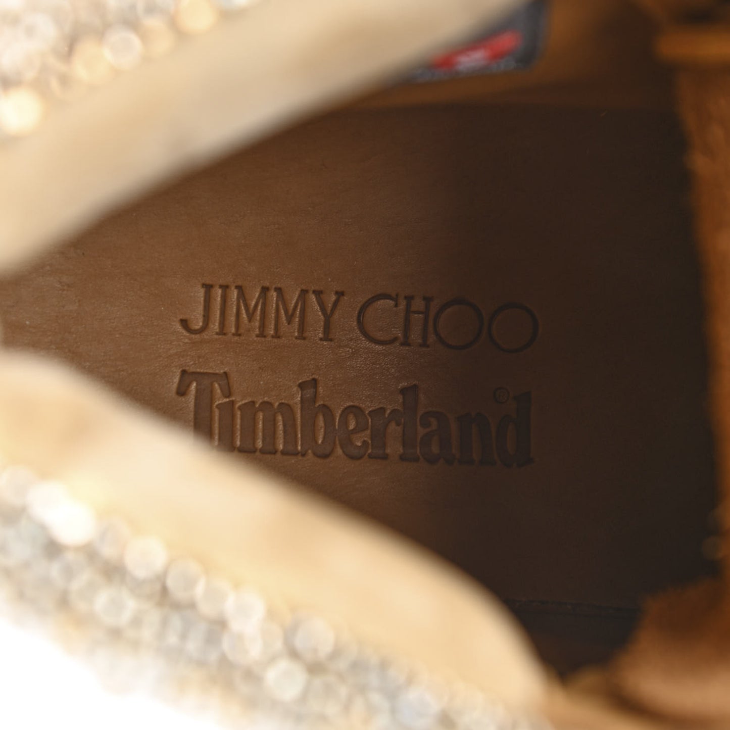 X TIMBERLAND Nubuck Swarovski Crystal Womens Ankle Boots 39.5 Wheat