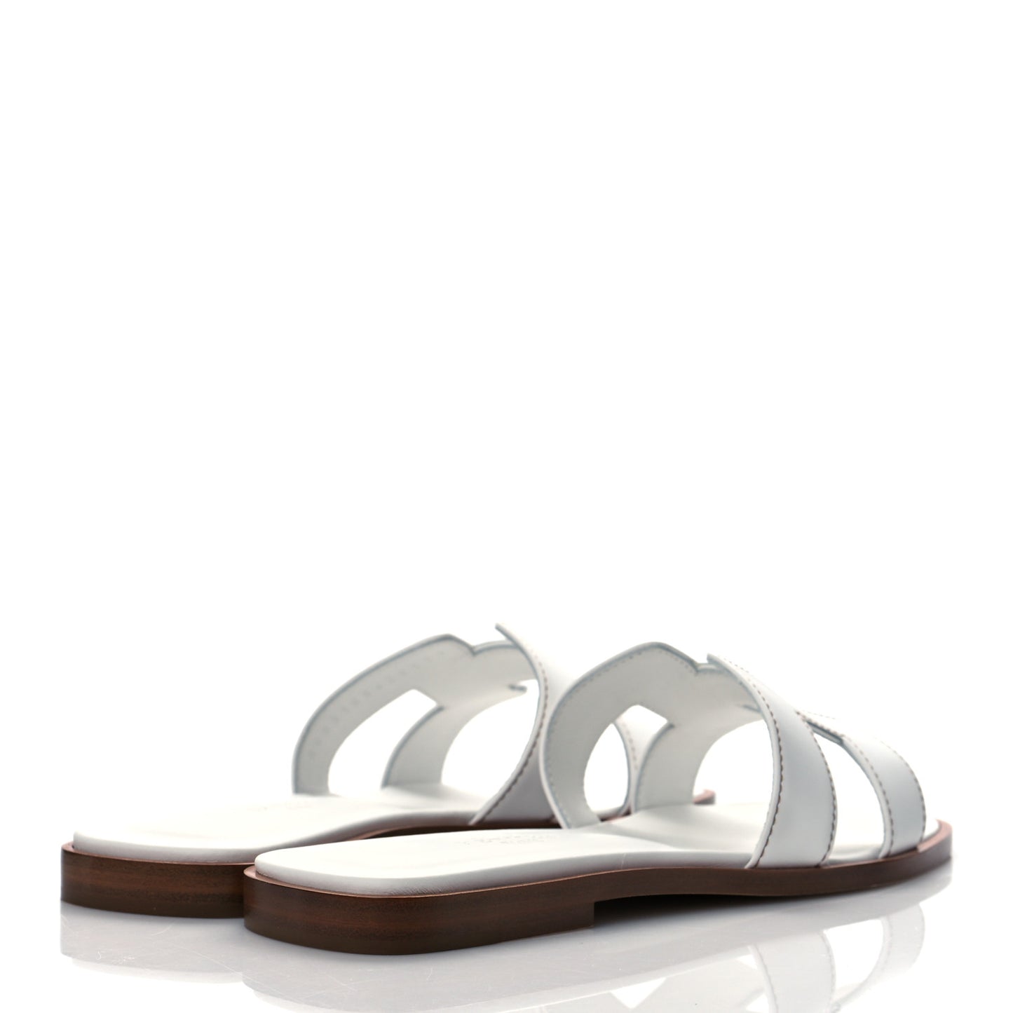 Box Calfskin Oran Sandals 36 White