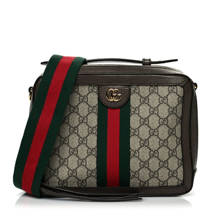 Gucci GG Supreme Web Small Ophidia Top Handle Shoulder Bag Brown 1 of 12