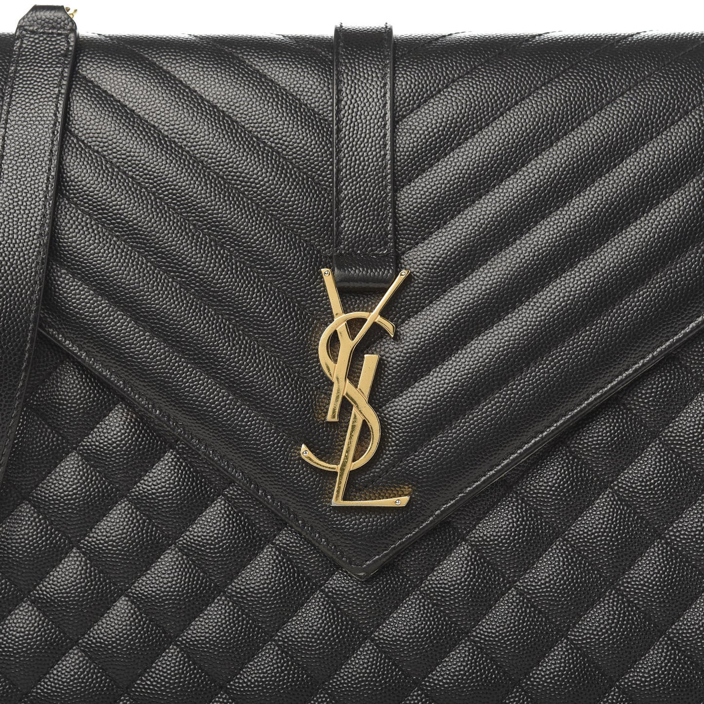 Grain De Poudre Large Tri-Quilt Monogram Satchel Black