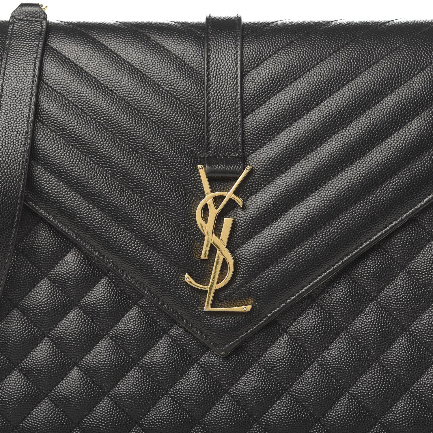 Saint Laurent Grain De Poudre Large Tri-Quilt Monogram Satchel Black 20 of 20