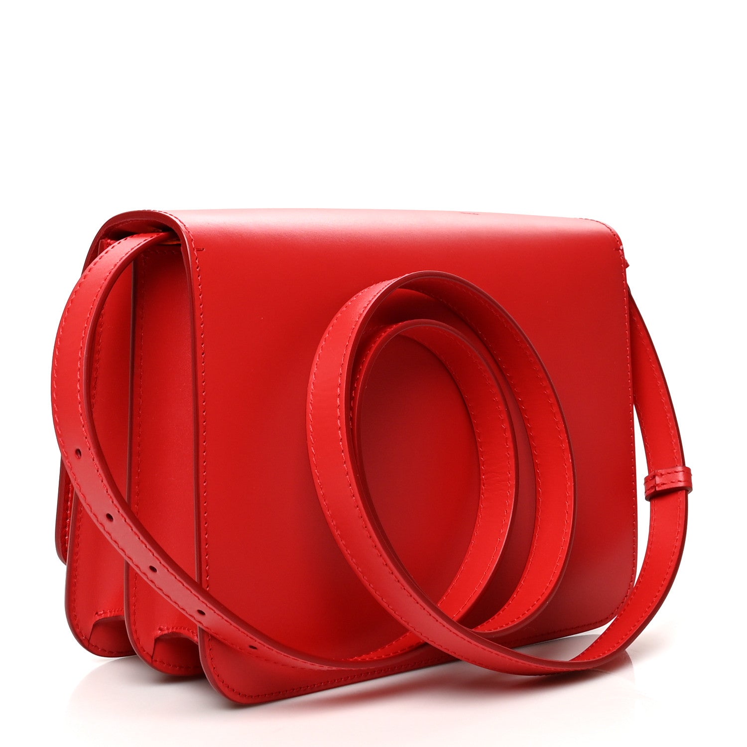 Burberry Calfskin Medium TB Bag Bright Red 3 of 9