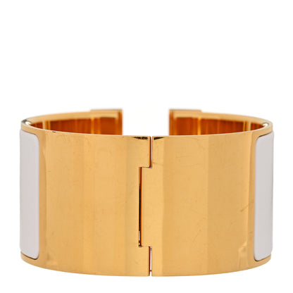 Hermes Enamel Extra Wide Clic Clac H Bracelet PM White 3 of 7