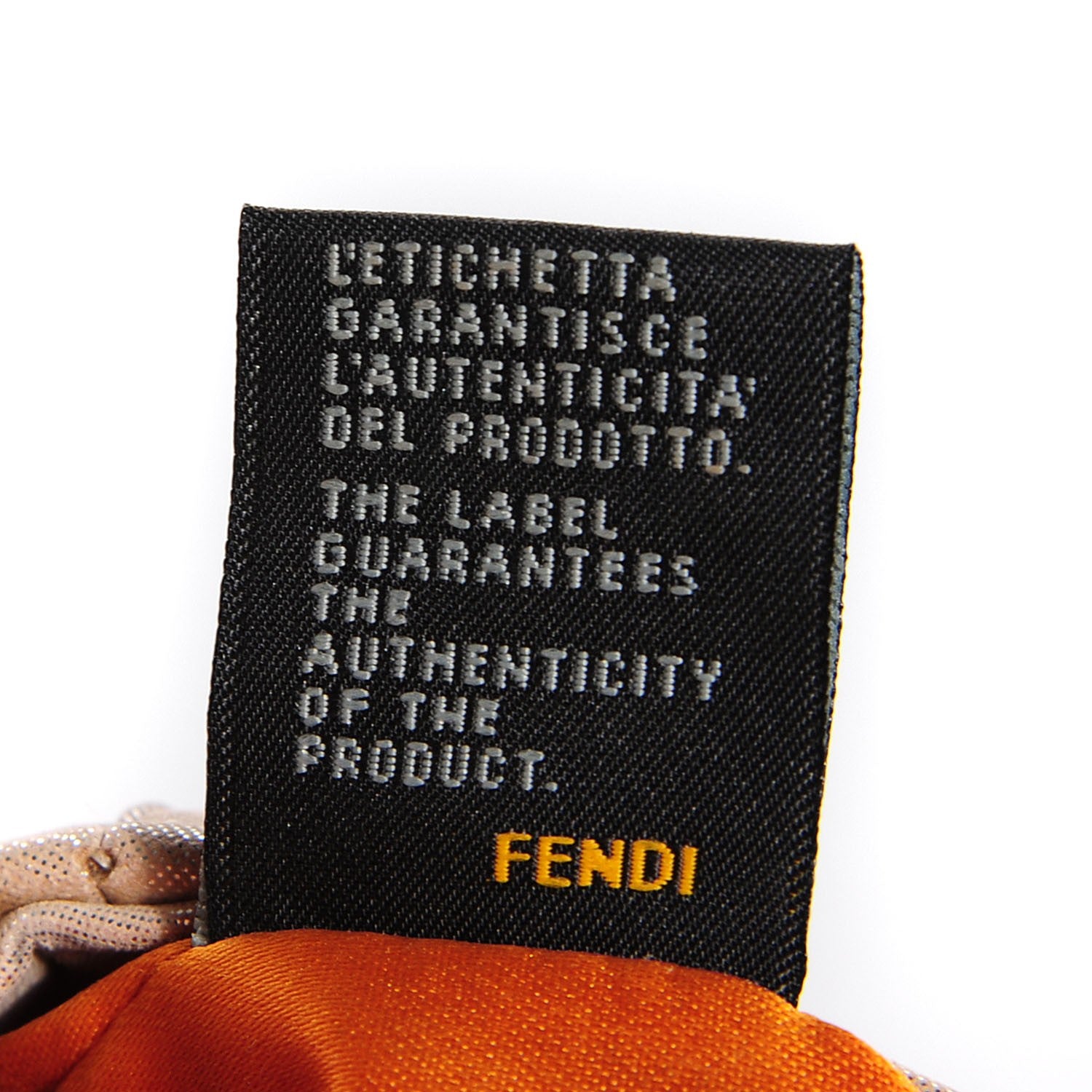 Fendi Metallic Calfskin Mia Pochette Beige 9 of 10