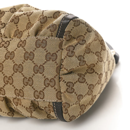 Gucci Monogram Medium D Gold Ring Hobo Dark Brown 10 of 10